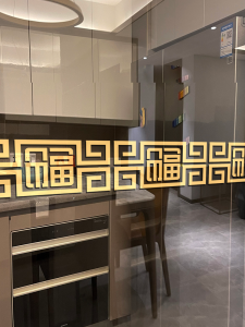 สติ๊กเกอร์ตกแต่งประตูกระจกสไตล์จีนดั้งเดิมแบบใหม่ ป้องกันการเฉี่ยวชน แจ้งเตือน ติดได้ด้วยตัวเอง ตกแต่งสำนักงาน ห้องครัว ประตูบานเลื่อน