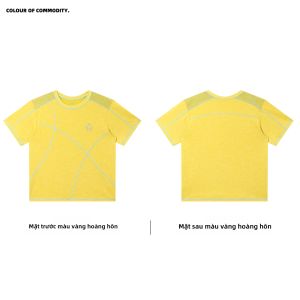 JNXS | Áo Thun Patchwork Màu Kẻ Không Cần Giặt