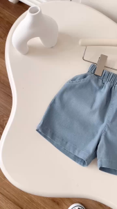Quần short cho bé trai màu jean giấy mềm phong cách hàn quốc 1 đến 7 tuổi BERNIE H0226B25Đ