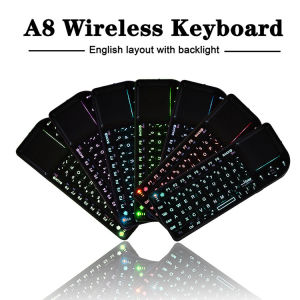 Wireless Mini Multilingual Keyboard With Touchpad 2.4G Handheld Remote Control With Backlight Multimedia Keys For PC Computer