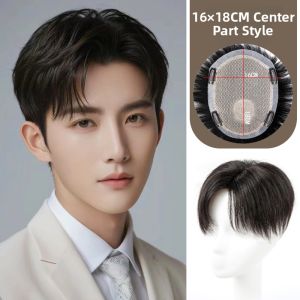WEIWEI | Invisible Handsome Mens Real Hair Toupee