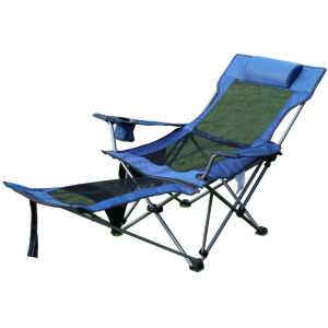 Outdoor Portable Folding Recliner Chair Beach Leisure Camping Picnic BBQ Camping Fishing Chair Afternoon Nap Bed Sand Beach