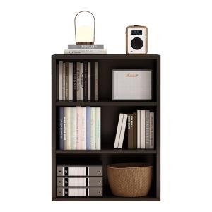 Black Grid Bookcase Floor Standing Living Room Storage Cabinet Television Low Cabinet Bookshelf European Style Unassembled Artificial Board