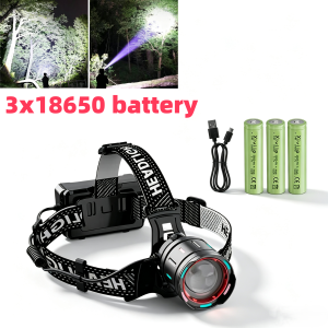 99000000LM Super Bright LED Headlamp 6000M Long Shot IR Sensor Rechargeable Headlight for Outdoor Fishing Camping Hiking Working