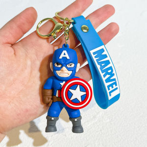 Marvel Superhero Keychain - Iron Man Spider-Man Thor Hulk & Captain America Keyring Collection for Avengers Fans (Gift)