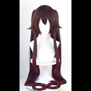 Genshin Impact Hu Tao Cosplay Wig for Women Role Play Anime Heat Resistant Synthetic Hair Halloween