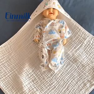 Einmilk Baby Swaddle Blanket with Cap: A 6-Layer Newborn Comfort Solution