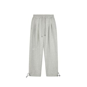 PCLP Knitted Drawstring Casual Mens Sweatpants Grey Spring Autumn Loose Fit Couples Pants Comfortable Breathable Long Trousers