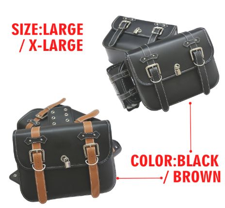 Retro Motorcycle Storage Bag Side Bag Saddle Bag Cafe Racer for