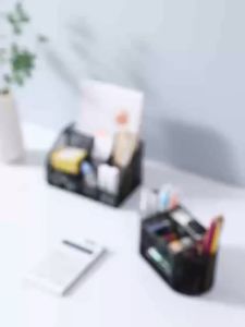 Hộp bút kim loại để bàn đa năng 9 NGĂN CÓ NGĂN KÉO RỜI BO VIỀN đựng đồ dùng học tập đồ dùng văn phòng tiện lợi