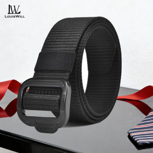 LouisWill Men Belt Outdoor Tactical Belt Free Adjustable Belt Nylon Waistband Youth Sports Canvas Pant Belt Simple Nice Waistband Nylon High Strength Adjustable Training Belt