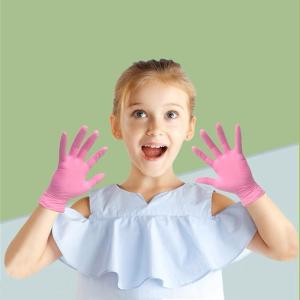Kids Disposable Nitrile Gloves 5-15 Years Powder Free Students Children Gloves for Crafting Painting Gardening Cleaning­ Gloves