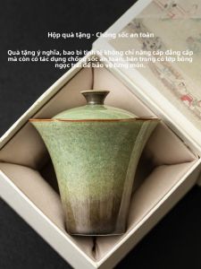 JISU | Handmade Retro Chinese Style High Petal Covered Teacup Anti-Scald