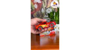 Đồ Chơi Xe Sắt Hoạt Hình MacQueen (Mcqueen) chạy đà có nhạc đèn dùng pin có âm thanh ánh sáng cho Bé.