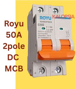 Royu 50A 2pole DC MCB C50 for solar RDMB250C5C IEC60897-2