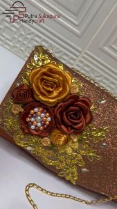 PSH - Clutch Athalia Tas Pesta Kulit Gliter Premium