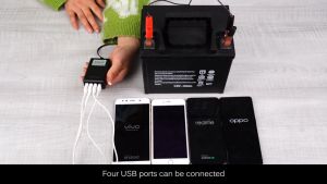 4-Port USB Clip Charger DC 12V 24V to 5V 8A Automatically Identify shunt Charging High Efficiency