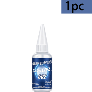 LOOLIFL | Loolifl 5-Pack 502 Super Glue 20G/Chai Combo Gia Đình Chất Kết Dính Cyanoacrylate Trong Suốt Có Độ Bền Cao Khô Nhanh Để Sửa Chữa Tại Nhà Làm Đồ Thủ Công DIY Làm Mô Hình