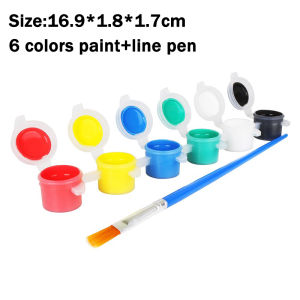 Acrylic Paint 6/12 Colors 3ML Watercolor Poster Paint Pen Drawing Painting for Kids Art Supplies