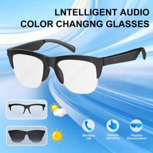 2026 Color-Changing Lens Smart Glasses Voice Assistant Wireless Bluetooth Call Outdoor Sports Camera Anti-UV Fashion Sunglasses