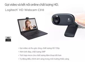 Webcam Logitech C270 720p HD - Góc cam 55 độ micro giảm ồn tự động chỉnh sáng cho Video Call chụp ảnh 3MB phù hợp PC/ Laptop