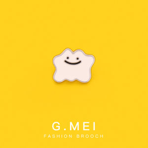 Its Your Little Monster Brooch Cute Japanese Style Female Ditto Couple Badge Pin Bag Accessories Golden M Badge