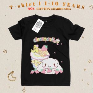 baju atasan kaos anak perempuan gambar my melody kuromi umur 1-10tahun