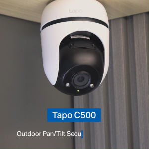 Tp-Link Tapo C500 Outdoor Pan/Tilt Security WiFi Camera 1080p Full HD 360° Live View Person Detection and Motion Tracking-Smart AI Night Vision IP65 Weatherproof Two-Way Audio