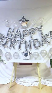 Happy birthday Balloon Decoration Value Pack 16 Inch Happy Birthday Letter Banner for Birthday Party Celebration