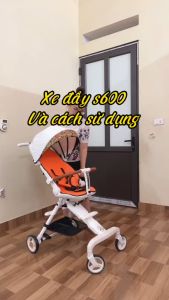 Xe đẩy đảo chiều gấp gọn S600 cao cấp cho bé sơ sinh (kèm bàn ăn dặm)