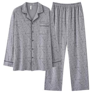 MiiOW | ชุดนอนผู้ชาย Catman แขนยาว กางเกงขายาว ผ้าฝ้ายแท้ ฤดูใบไม้ผลิและฤดูใบไม้ร่วง 2025 ใหม่ ชุดอยู่บ้านหลวมๆ ที่สามารถสวมใส่กลางแจ้งได้