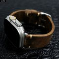 URVOI สําหรับ Apple Watch Ultra series 8 7 6 SE 54 Vintage Crazy Horse สายหนัง Fine สําหรับ iWatch หัวเข็มขัด V เย็บ 49 มม.. 