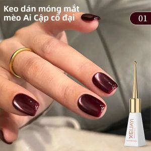 Sơn Móng Tay Gel Mắt Mèo XEIJAYI 10ML Màu Đen Nâu Sơn Phủ UV Vĩnh Cửu Nhựa Từ Tính Trang Trí Móng Tay Kiểu Mới 2025