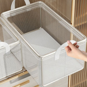 Biblio【Ready in Stock】 Steel Frame Storage Box Folding Clothes Sorting Box Bedroom Portable Pants Storage Box 1Pc