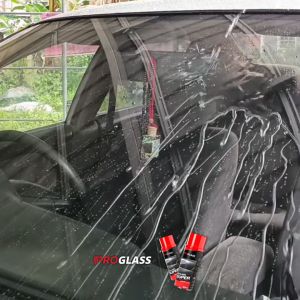 สเปรย์เคลือบกระจก ผู้นั่งเคลือบกระจก น้ำยาเคลือบกระจก กันน้ำเกาะ ประกันอนาคต PROGLASS