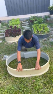 [ใหม่ล่าสุด]กระถางเมทัลชีทปลูกผัก ขนาดกว้าง65cmxยาว90cm ปลูกดอกไม้ต้นไม้