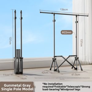 Hotata | Space-Saving Folding and Extendable Clothes Drying Rack with Multiple Clips
