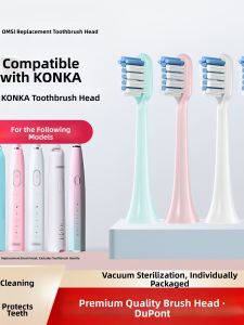 Electric Toothbrush Head Compatible with KONKA KZR8/R6/R9/R11/G3G5 Replacement Star Diamond Brush Head Soft Nylon Bristles Deep Cleaning