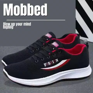 สำหรับทั้งชายและหญิง 🍀 รองเท้าวิ่ง น้ำหนักเบาและสวมใส่สบาย ใบลืนและทนต่อการสึกหรอ ระบายดี ระงับกลิ่น รองเท้าวิ่งนักเรียนสไตล์เกาหลี รองเท้าวิ่งตาข่ายสีดำ รองเท้ากีฬาแบบกันกร รองเท้ากีฬาลำลองผู้ชาย รองเท้าผ้าใบผช รองเท้าผ้า(ขนาดใหญ่ 38-43)