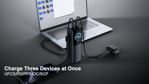 Vention 27000mAh 200W Sạc Dự Phòng - Màn Hình Màu TFT - Tự Động Điều Chỉnh Công Suất - Sạc Laptop Gaming - 3 Cổng (2C1A) - Cáp 200W Tích Hợp - Hàng Chính Hãng