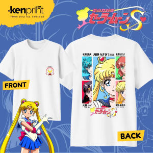 Bandai | 2026 Anime SAILOR MOON Printed Cotton T-shirt Summer Mens and Womens Harajuku Clothing Fashion Casual Street T-shirt Fan Gifts