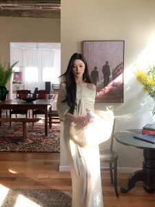 Iceollox Womens Three-Piece Set Sleeveless T-Shirt Sunscreen Top Skirt Slant Shoulder Design Summer Fashion Casual Wear