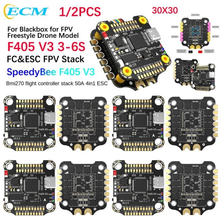SpeedyBee F405 V3 Stack BMI270 + 50A 4in1 ESC – Contrôleur De Vol Bluetooth 3-6S Pour Drone FPV Freestyle & Racing – Idéal Pour Builds Puissants Et Stables