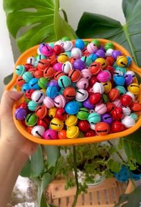 HELLOPET 22mm Chuông Nhỏ Vật Nuôi Trang Sức Phụ Kiện Móc Khóa Kẹo Màu Kim Loại Sơn Chuông