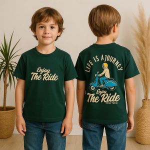 Kaos Anak Laki-laki Perempuan Motif Karakter Depan Belakang Usia 1-12 Tahun Bahan Katun