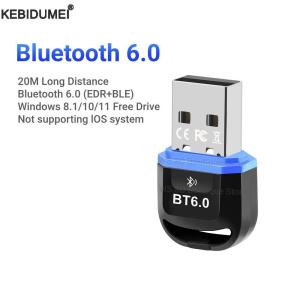 USB Bluetooth 6.0 Adapter 200M Long Range Adaptador for PC Wireless Mouse Keyboard Music Audio Receiver Transmitter Bluetooth
