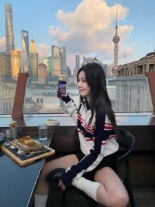 American Style Striped Knitwear Womens Base Layer Shirt Color Block Retro Design Autumn Winter Sweater Circle Cooky