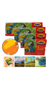 HBW Arte & Cor Oil Pastel 8 Colors Art Crayons for School and Office Drawing