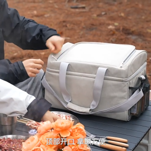 llapsible Insulated Cooler Bag Large Capacity Portable Insulated Thermal Cooler Bag Send the Suspenders Thick Oxford Fabric for Outdoor Travel Beach Picnic Camping BBQ Party 5/30L (40 Cans)