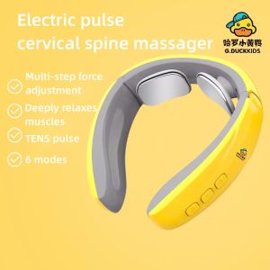 Guoftstars Electric Pulse Cervical Spine Massager Smart Neck Massager EMS Wireless Cervical Spine Pain Stress Relief Tool Pulse Massager 颈椎按摩器